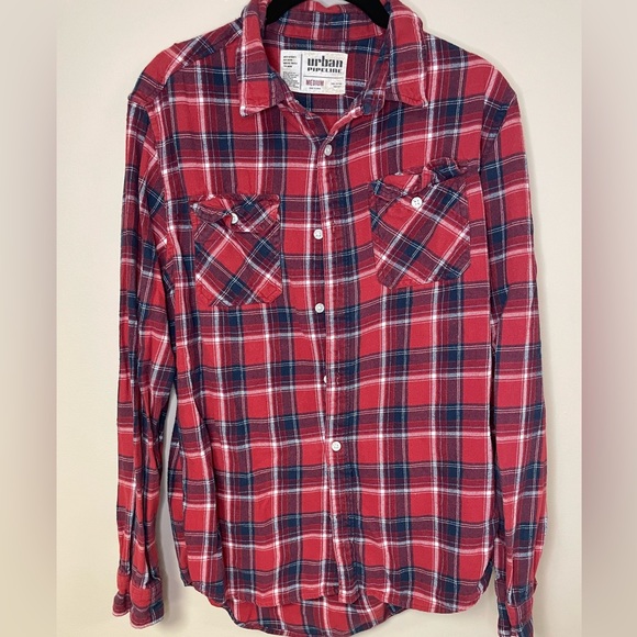 Chemise Urban Pipeline Flanellette Homme Taille M - Bleu à Carreaux - NEUF Sans étiquette